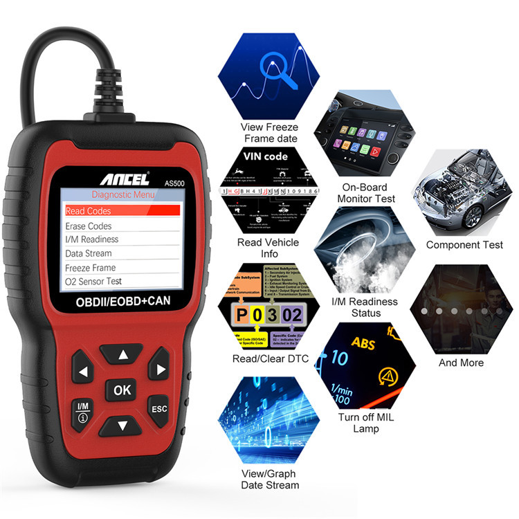 Ancel AS500 OBD2 Electric Powe - огляд і ціна Power Tools English