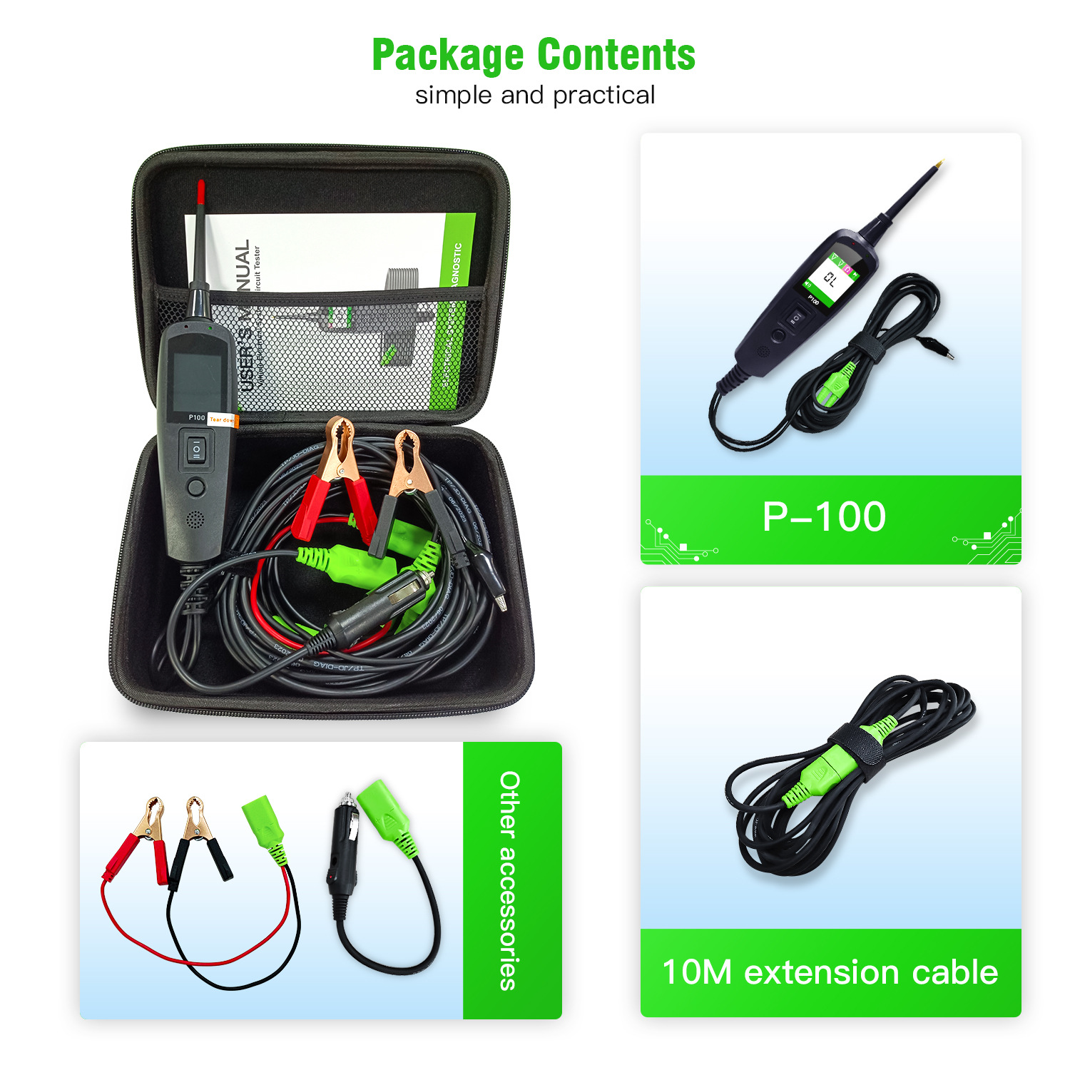 For TopDiag P100 2M Car Electr - огляд і ціна Power Tools English