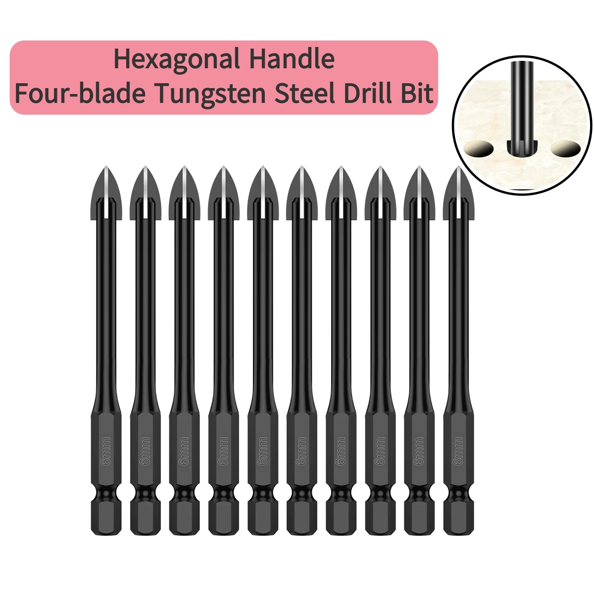 6mm Cross Hex Drill Bit For Ti - огляд і ціна Power Tools Kobalt
