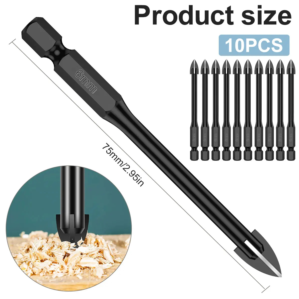 6mm Cross Hex Drill Bit For Ti - огляд і ціна Power Tools Kobalt