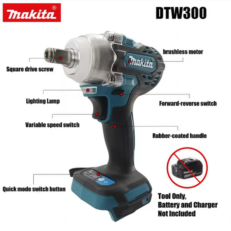 Makita DTW300 18V Brushless Co - огляд і ціна Power Tools Makita Set