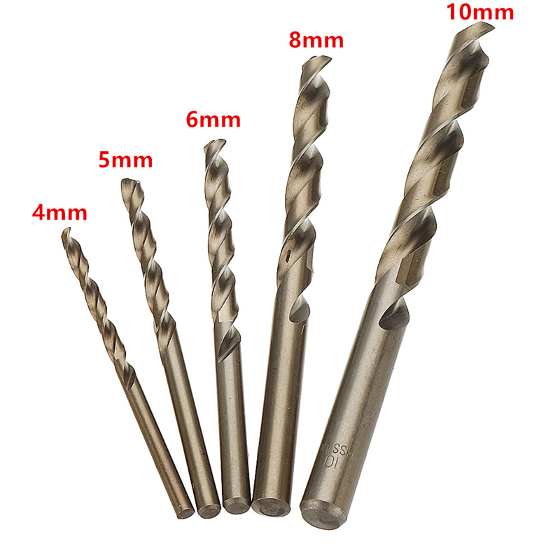 5Pcs 4/5/6/8/10mm M35 HSS-Co C - огляд і ціна Power Tools Kobalt