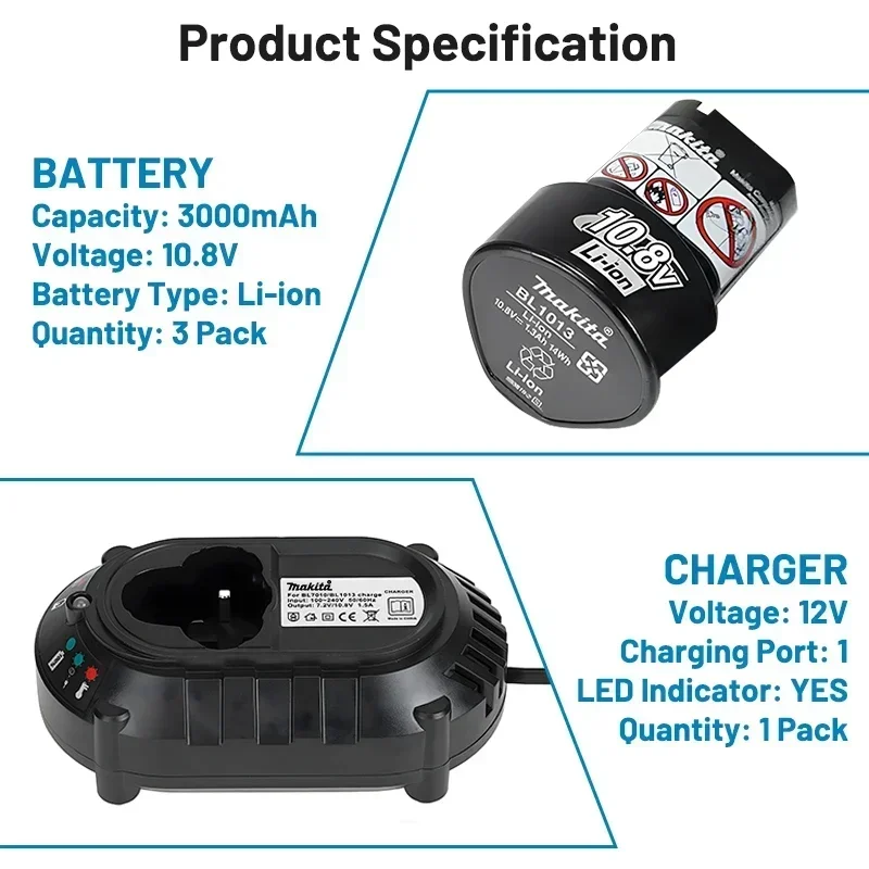 🌳🌳🌳Makita 10.8V Original Batte - огляд і ціна Power Tools Makita Set